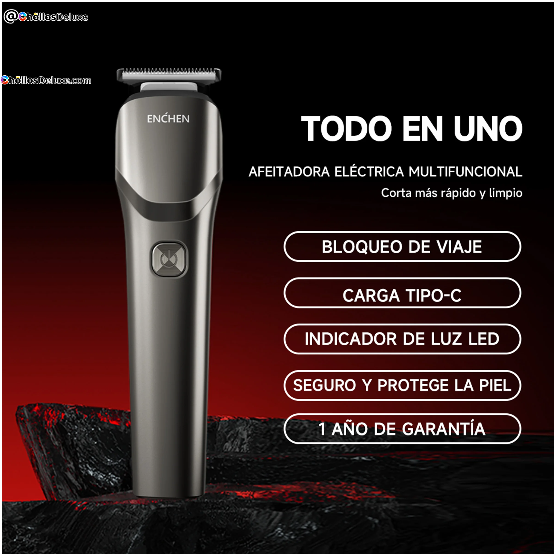 Enchen Beardo 2 Cortapelos Recargable USB-C