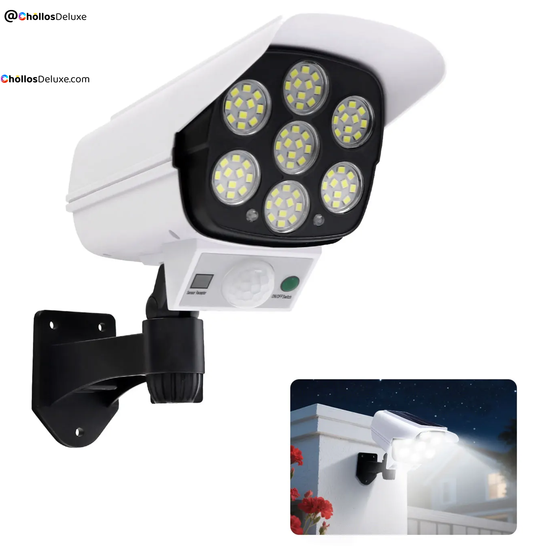 Foco Solar Exterior con Sensor de Movimiento