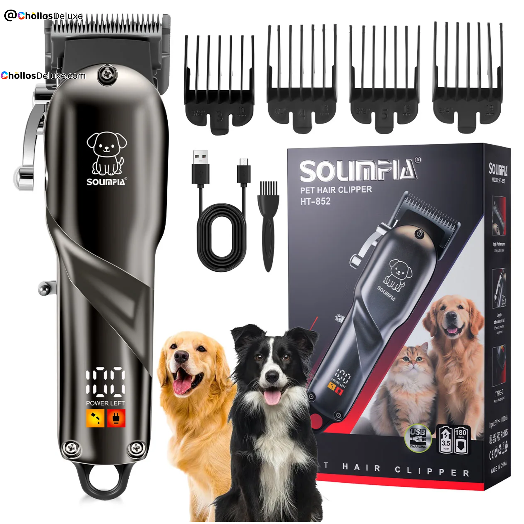 Hatteker Solimpia Cortapelos para Mascotas USB