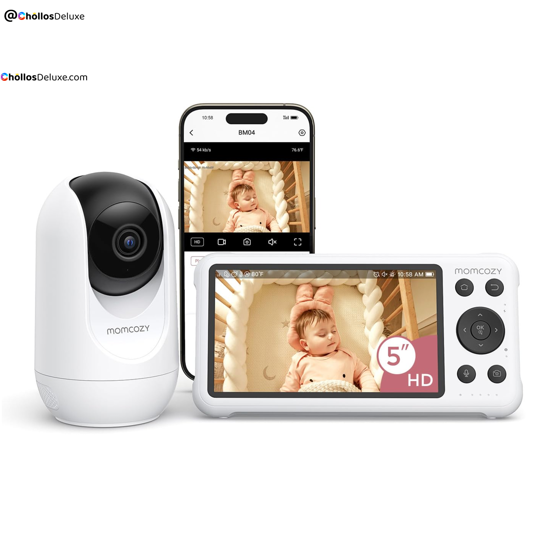 Momcozy BM04 Vigilabebés WiFi 5"