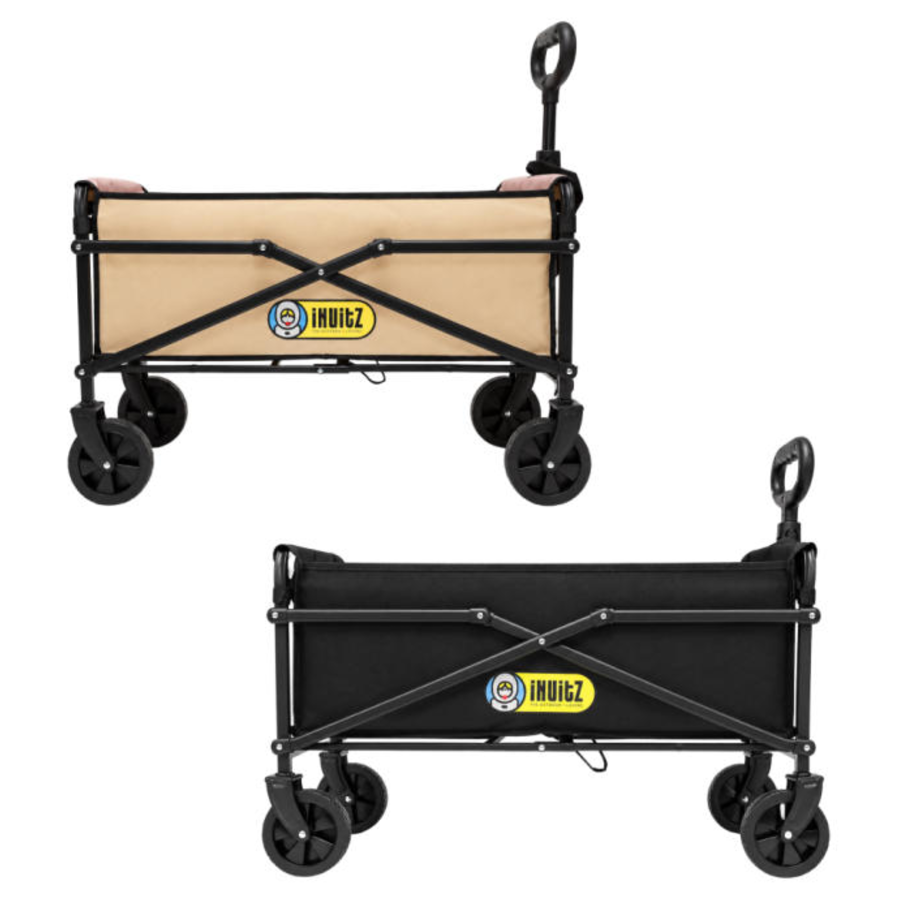 Carrito Plegable de Transporte 60L Negro