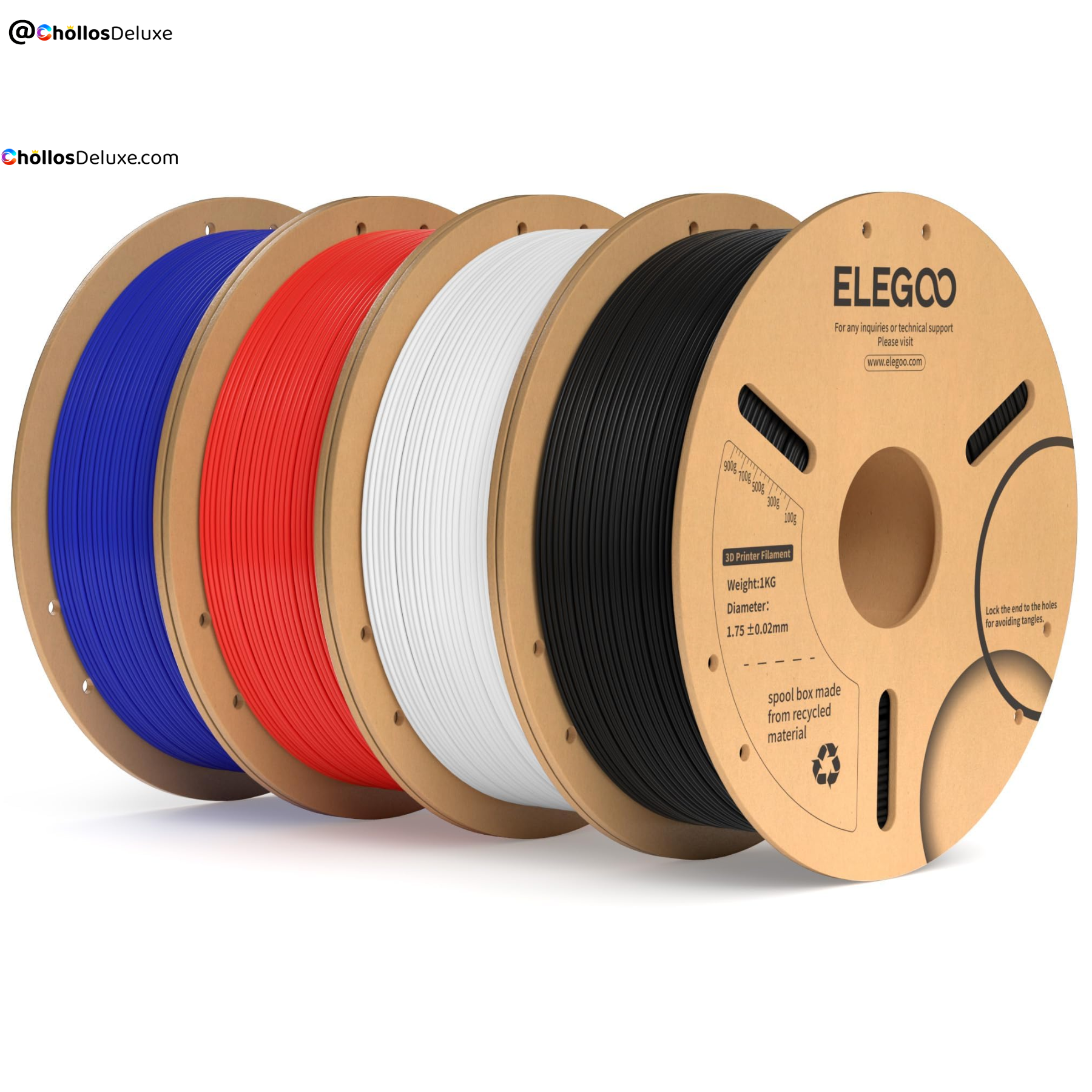 Elegoo PLA+ Filamento 1,75mm 4kg Multicolor