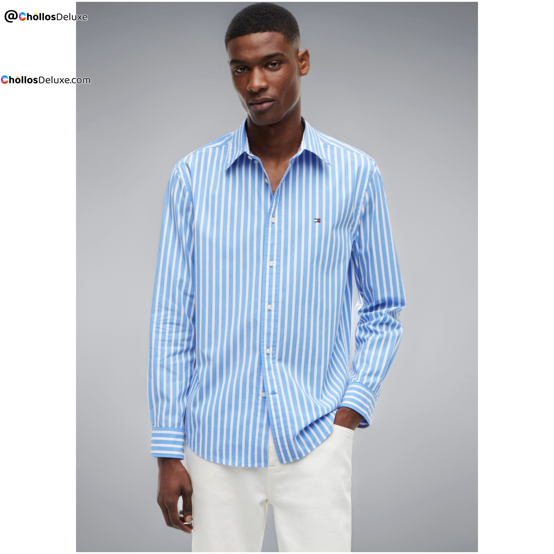 Tommy Hilfiger Flex Poplin Camisa de Rayas