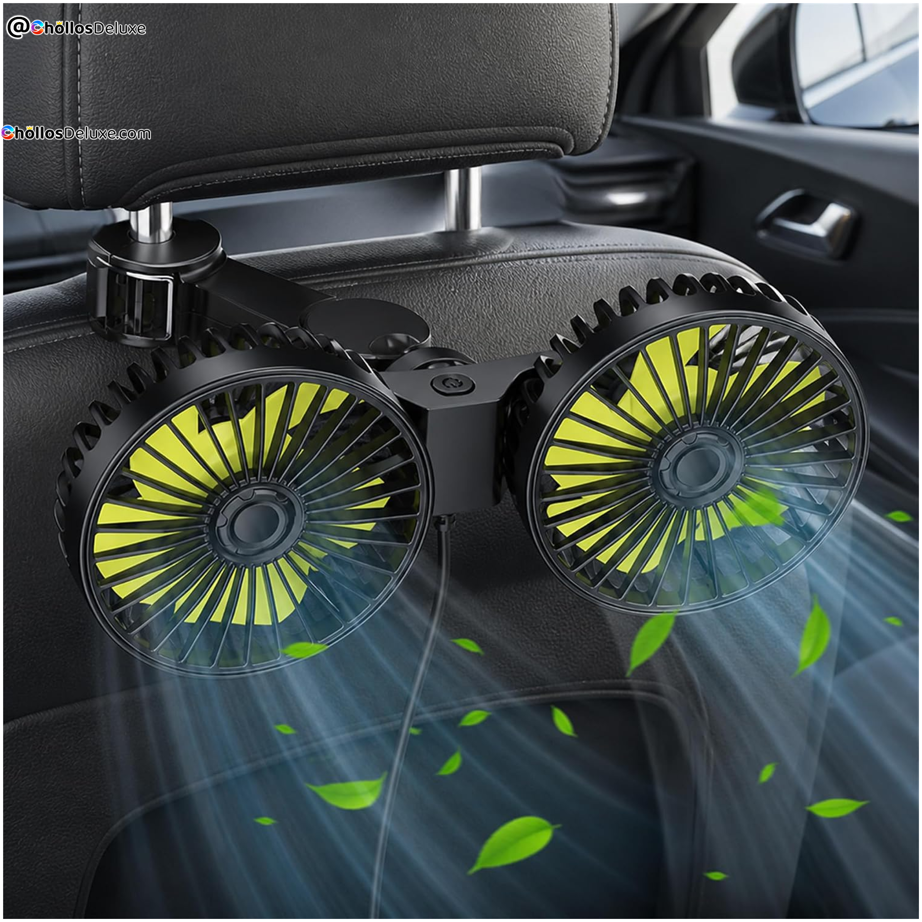 Ventilador de Coche Doble 12V 360°