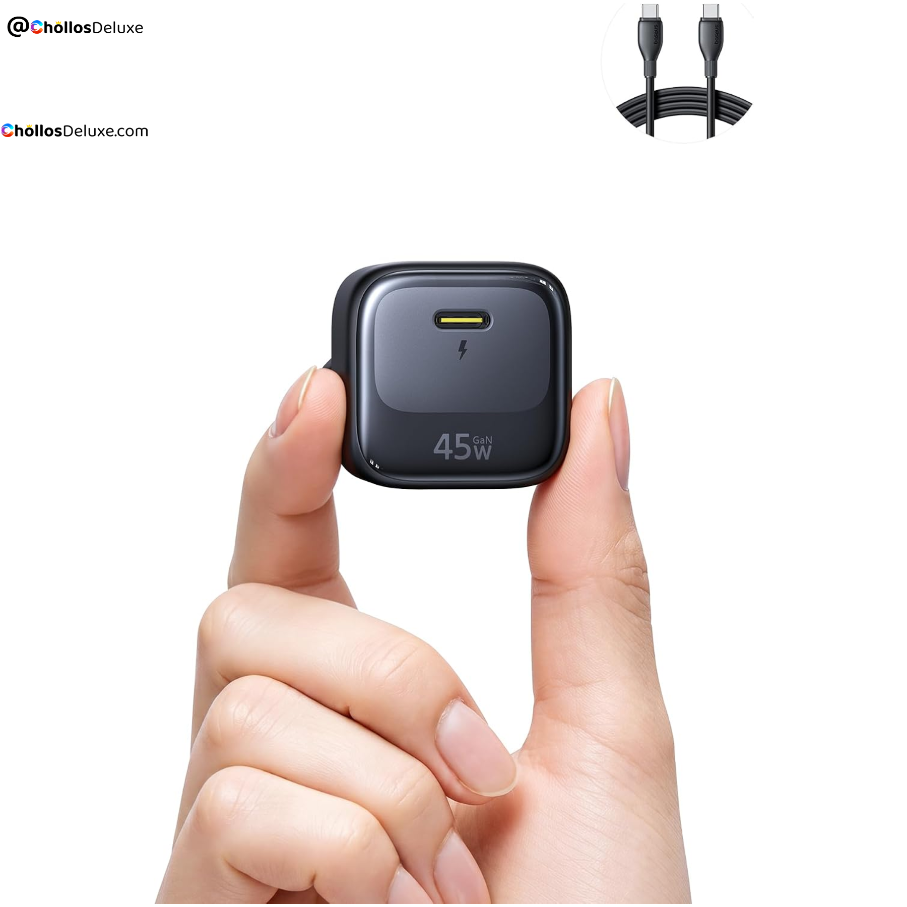 Baseus Cargador USB C GaN 45W con Cable
