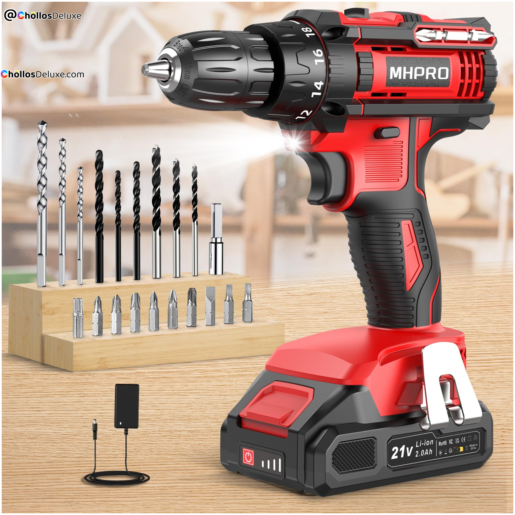 Taladro Atornillador 21V 42Nm con Batería