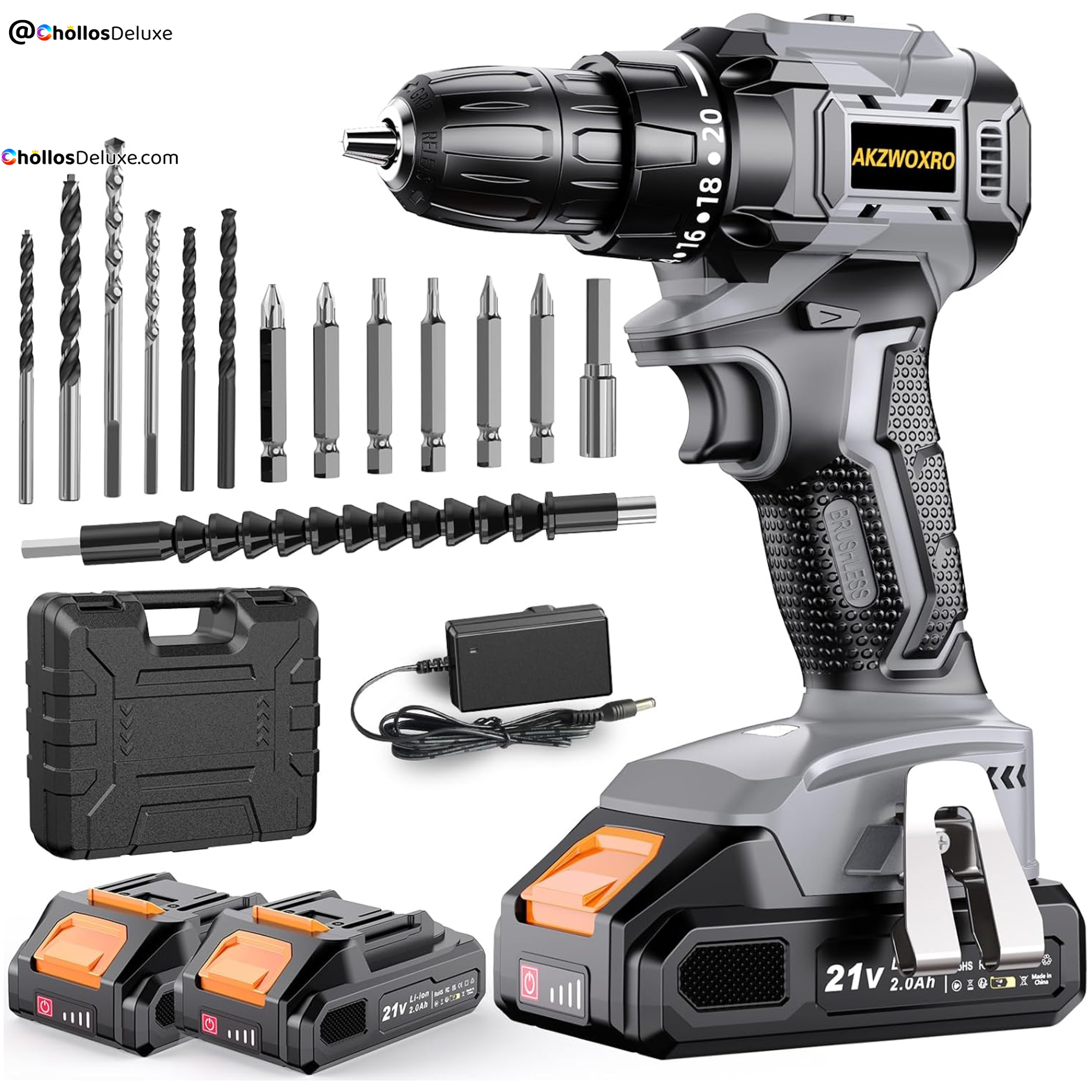 Taladro Percutor 21V sin Escobillas 45Nm