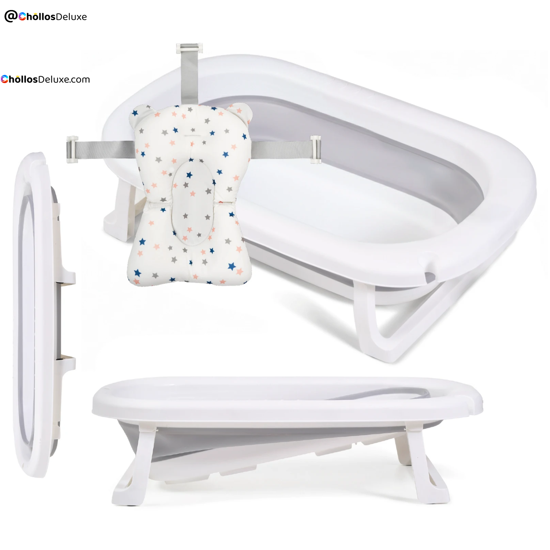 MS Flex Bañera Plegable Gris Sin Reductor