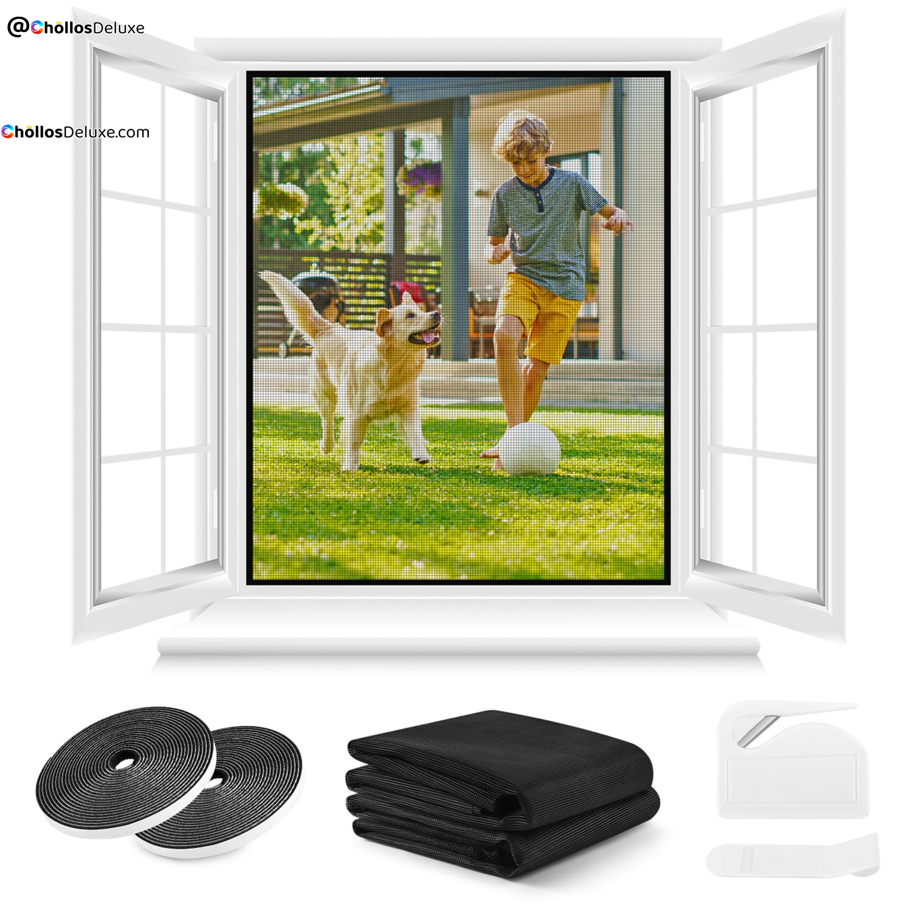 Mosquitera para Ventana 170x180cm Negra