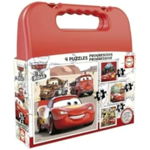 Maletín Cars 4 Puzzles