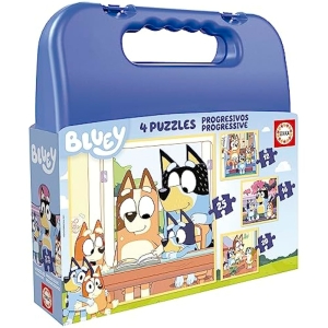 Maletín Bluey 4 Puzzles