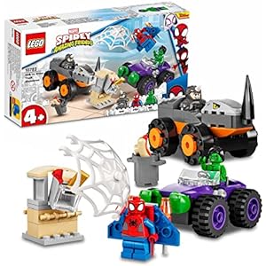 Lego Marvel Spidey y Su Superequipo Camiones de Combate de Hulk y Rino