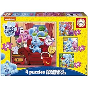 Educa Las Pistas de Blue 4 Puzzles Progresivos