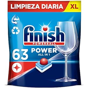 189x Finish Powerball Power All in 1 Pastillas Lavavajillas