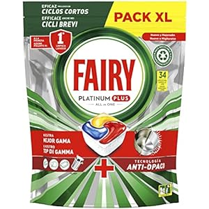 3x Fairy Platinum Plus 34 Capsulas Lavavajillas