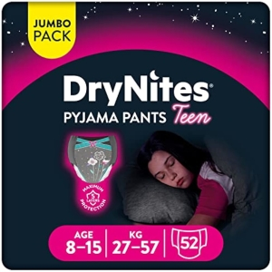 52 Unidades Huggies DryNites Braguitas Absorbentes Niñas 8-15 años (27- 57kg)