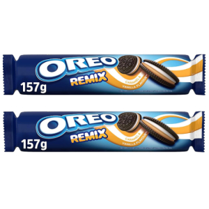 2x Oreo Remix Galletas Cacao Rellenas Caramelo y Vainilla 157g