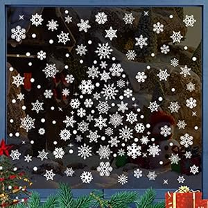 155 Pegatinas 9 Hojas Copos Nieve