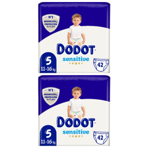2x Dodot Sensitive Pañales Talla 5 42 Unidades